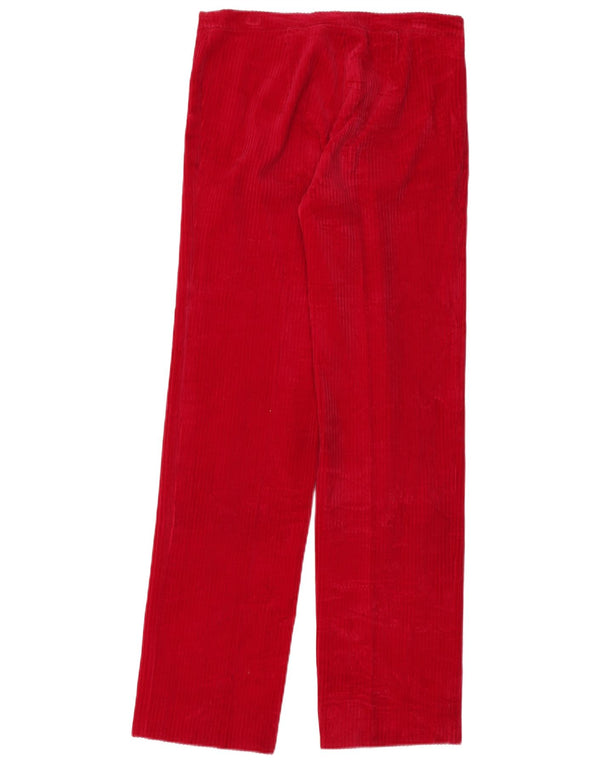 Pantaloni drepți din velur pentru femei Vintage L30 L34 roz