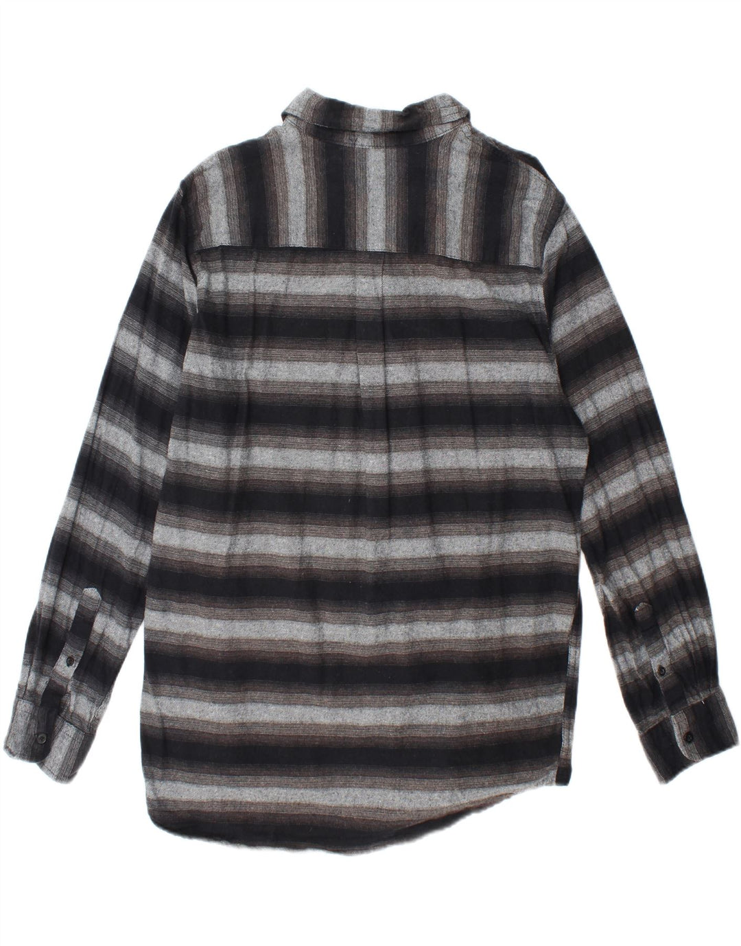 CHAPS Mens Flannel Shirt Large Black Striped Cotton Vintage Chaps and Second-Hand Chaps from Messina Hembry 