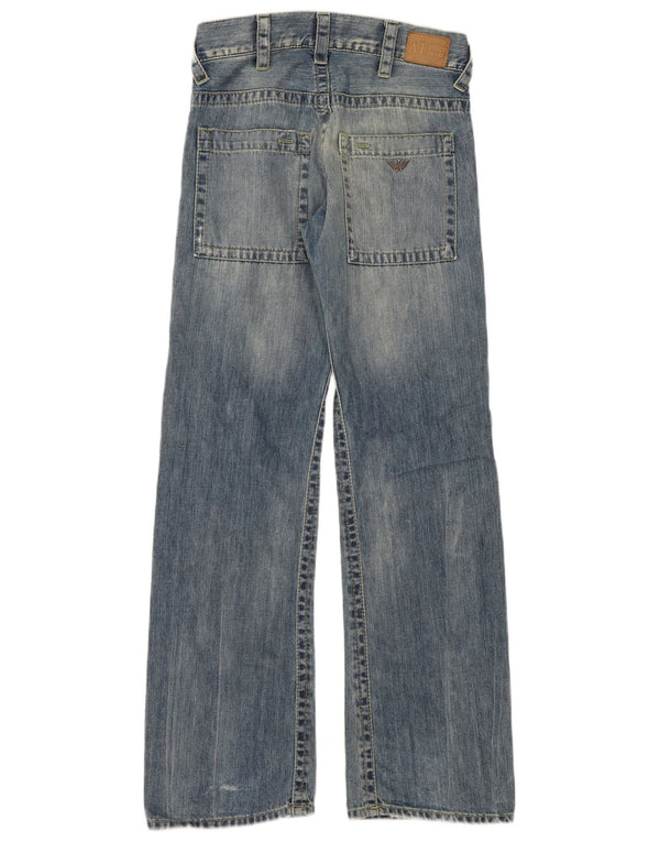 Blugi pentru femei Armani cu picioare largi W29 L32 Bumbac albastru