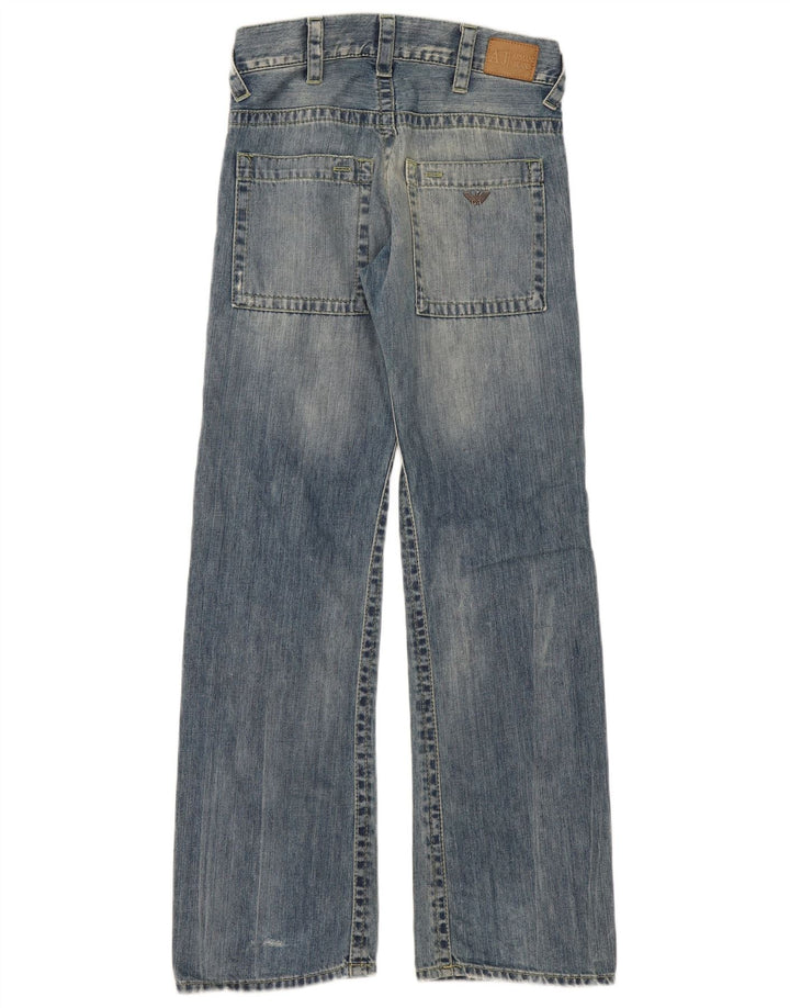 Blugi pentru femei Armani cu picioare largi W29 L32 Bumbac albastru