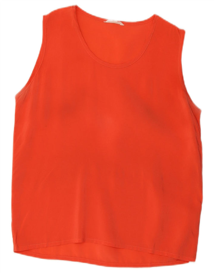 Bluză de damă Vintage Top UK 10 Small Orange Silk