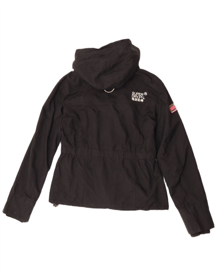 Jachetă Windbreaker cu glugă Superdry pentru femei UK 14 Medium Black