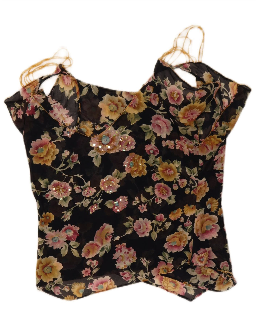 Bluză pentru femei Luisa Spagnoli Top IT 44 Medium Negru Floral