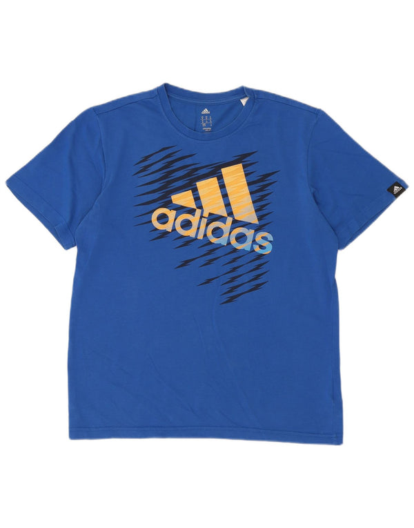Tricou Adidas Climalite Graphic Top Bumbac Albastru Mediu