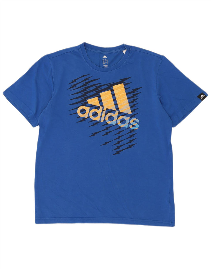 Tricou Adidas Climalite Graphic Top Bumbac Albastru Mediu