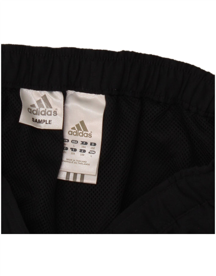 Pantaloni de trening ADIDAS pentru baieti 11-12 ani poliester negru