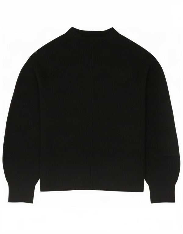 Pulover pentru femei cu gât țestoasă Zara UK 12 Medium Negru Acrilic