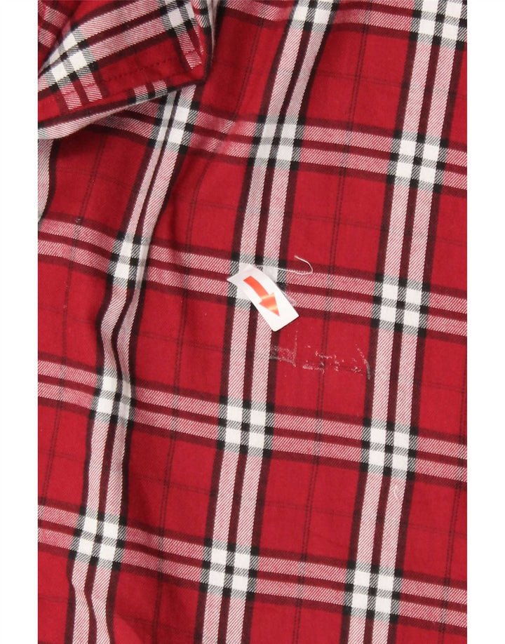 Cămașă de flanel pentru bărbați Chaps XL, bumbac cu carouri roșii