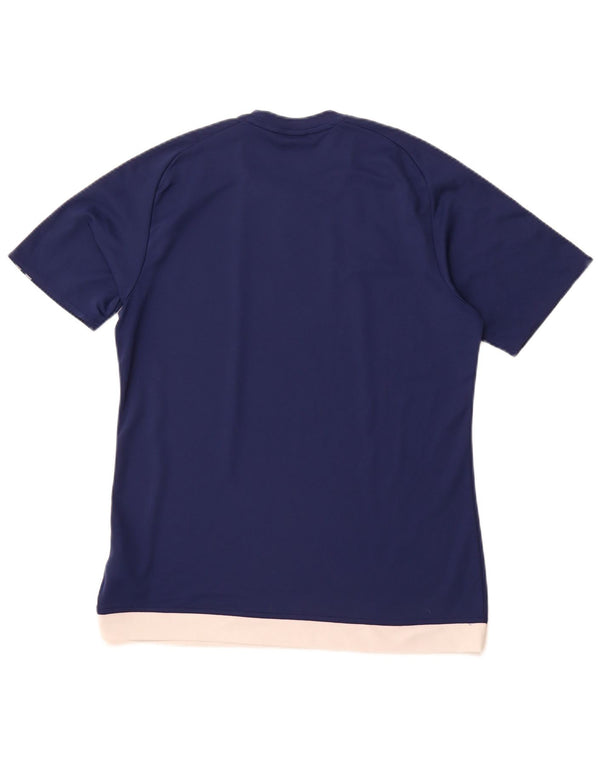 Tricou ADIDAS Climalite pentru bărbați Top Mediu Bleumarin Poliester Colorblock