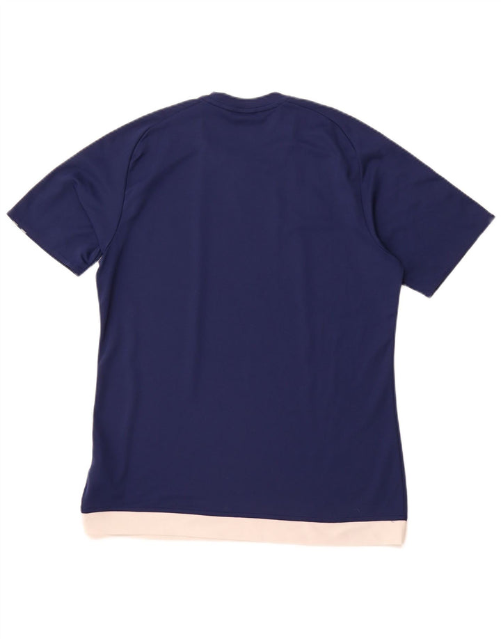 Tricou ADIDAS Climalite pentru bărbați Top Mediu Bleumarin Poliester Colorblock
