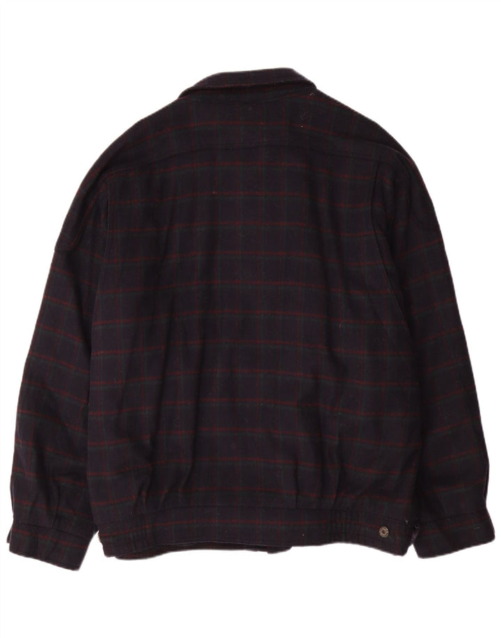 Bomber pentru bărbați BUSCH UK 42 XL Lână cu carouri bleumarin