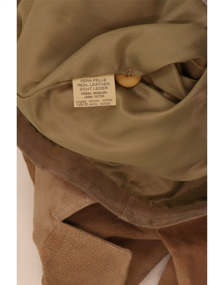 Jacheta de piele intoarsa Donna Pelle IT 44 Medium Beige