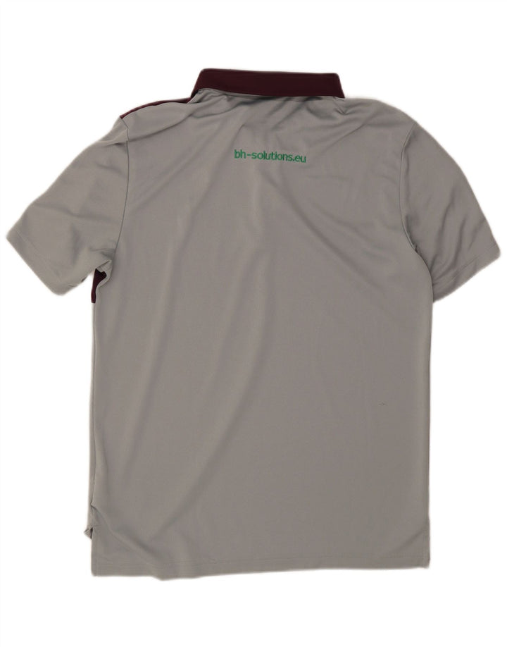 Tricou polo Adidas Climacool pentru bărbați, mic, gri, poliester color bloc