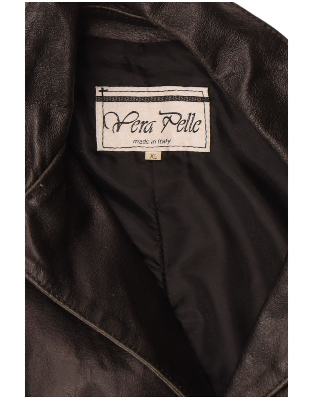 Jachetă de piele vintage pentru femei UK 18 XL din piele neagră