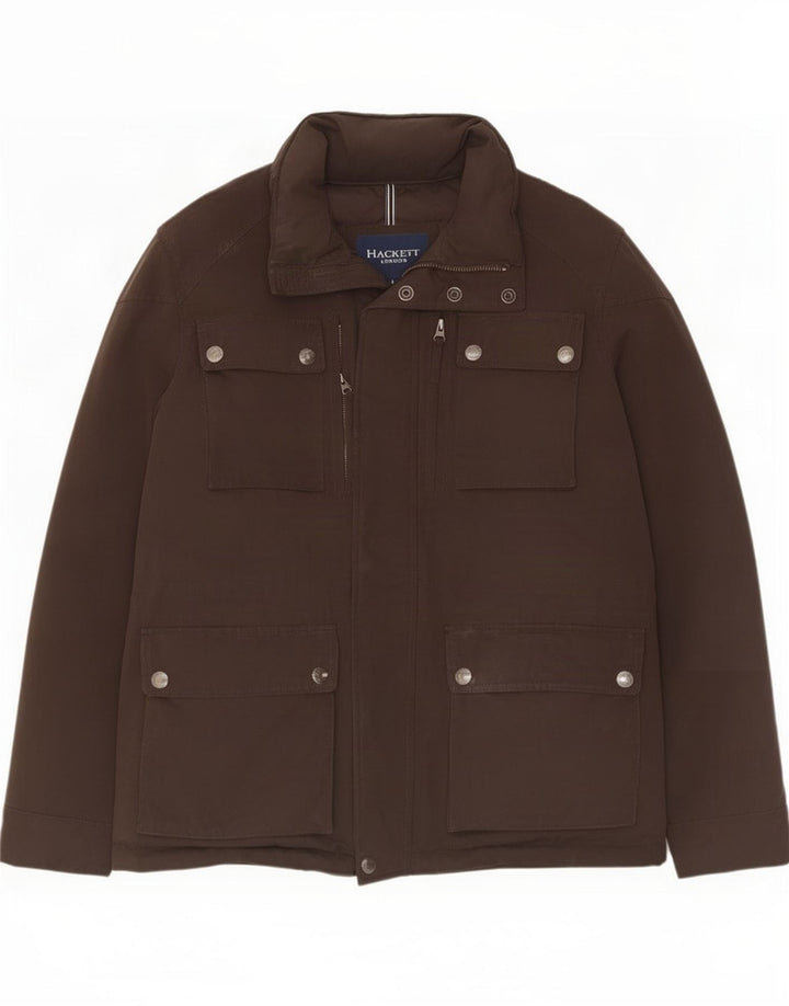 Jachetă căptușită pentru bărbați Hackett UK 40 Large Brown Nylon