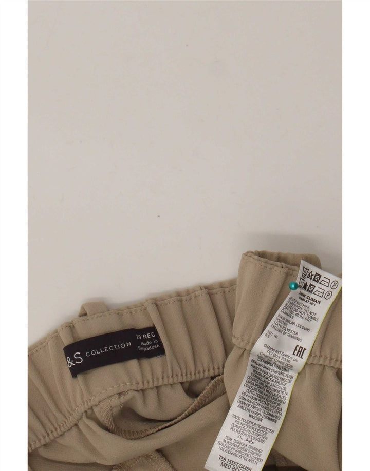 Pantaloni scurti chino pentru femei Marks & Spencer UK 20 2XL W42 Bej Poliester