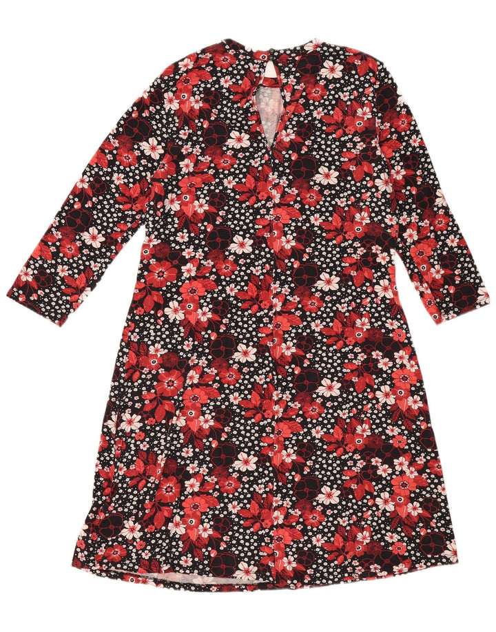 Rochie schimbătoare pentru femei Marks & Spencer cu mâneci 3/4 UK 12 Medium Black Floral