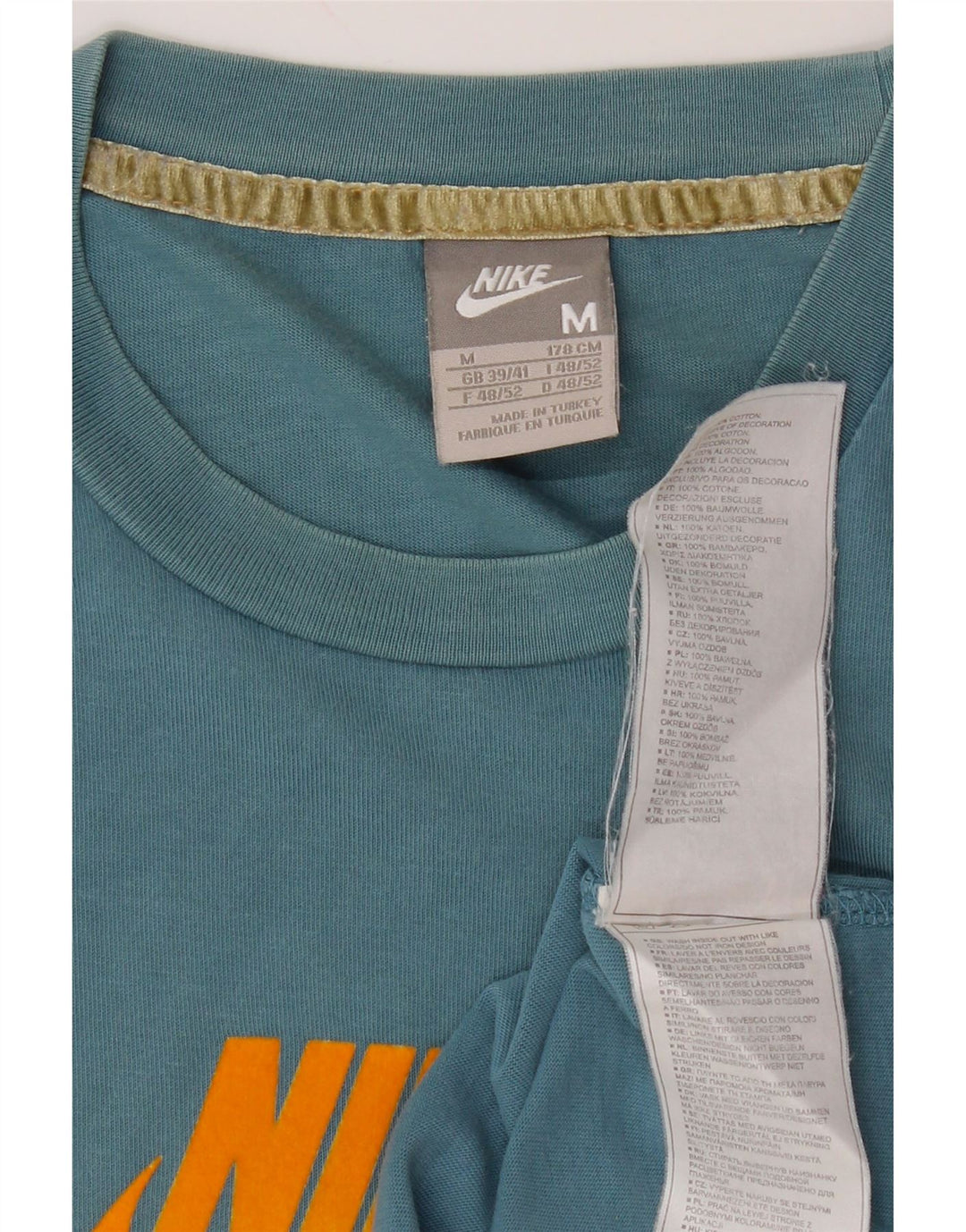 Tricou grafic Nike pentru bărbați Top UK 39/41 Medium Blue Bumbac