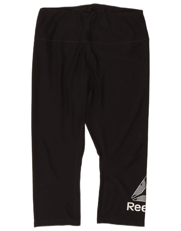 Leggings Reebok Graphic Capri pentru femei UK 14 Large Black
