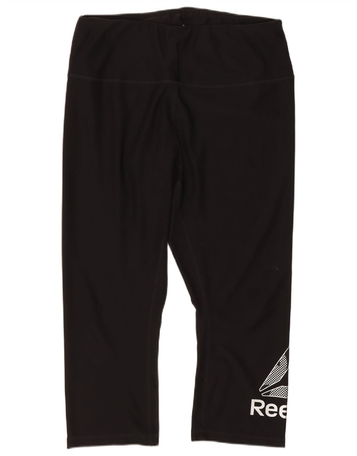 Leggings Reebok Graphic Capri pentru femei UK 14 Large Black
