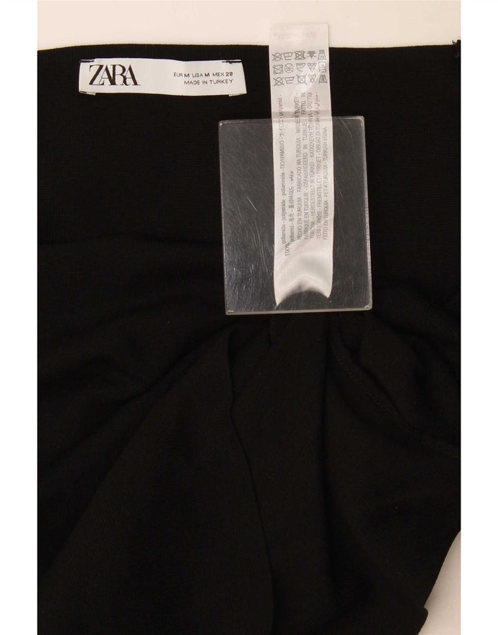 Crop Top pentru femei Zara UK 14 Medium Negru Poliamidă
