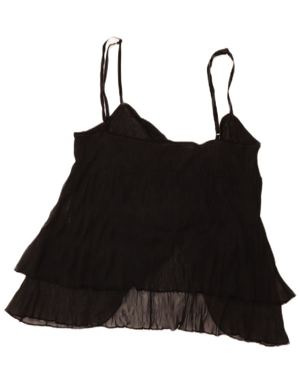 BENETTON Cami Top pentru femei UK 12 Medium Black