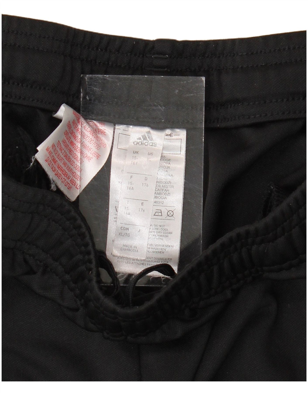 Pantaloni de trening ADIDAS Aeroready pentru baieti 15-16 ani poliester negru