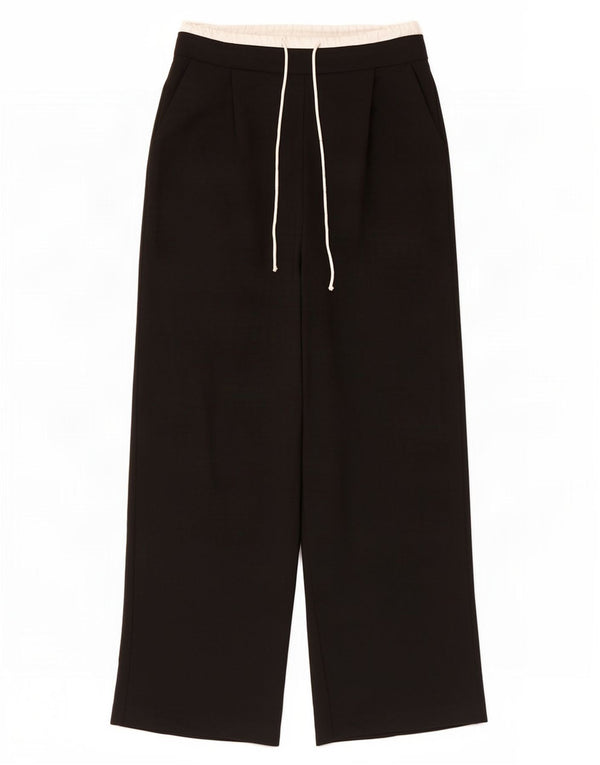 Pantaloni largi pentru femei Zara cu talie înaltă UK 8 Mici L26 L30 Poliester negru