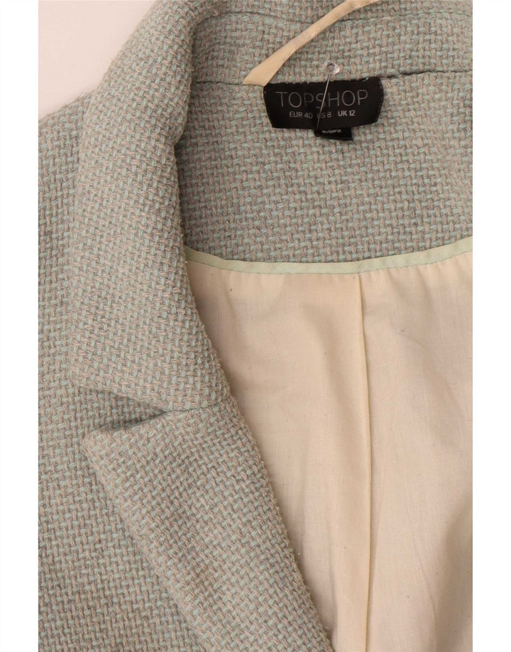 Topshop Pardesiu supradimensionat pentru femei UK 12 Medium Gri Acrilic