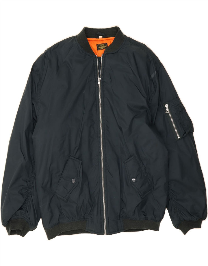 ARIZONA Mens Flight Aviator Jacket UK 42 XL Navy Blue Polyamide Vintage Arizona and Second-Hand Arizona from Messina Hembry 