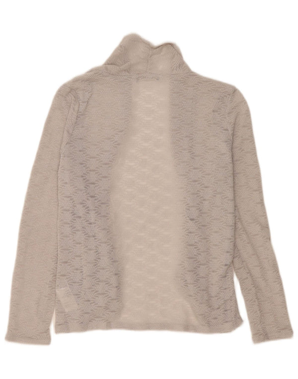 Oasis Womens Oversized Cardigan Top UK 10 Small Gri Geometric Poliester