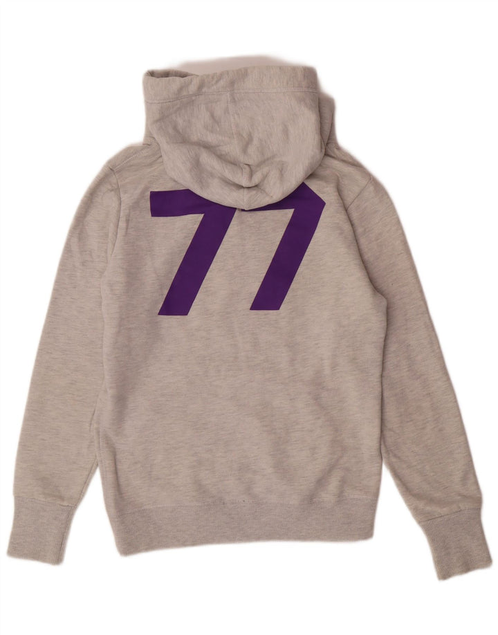 Pulover Superdry pentru damă, cu grafică, UK 12, bumbac, gri mediu