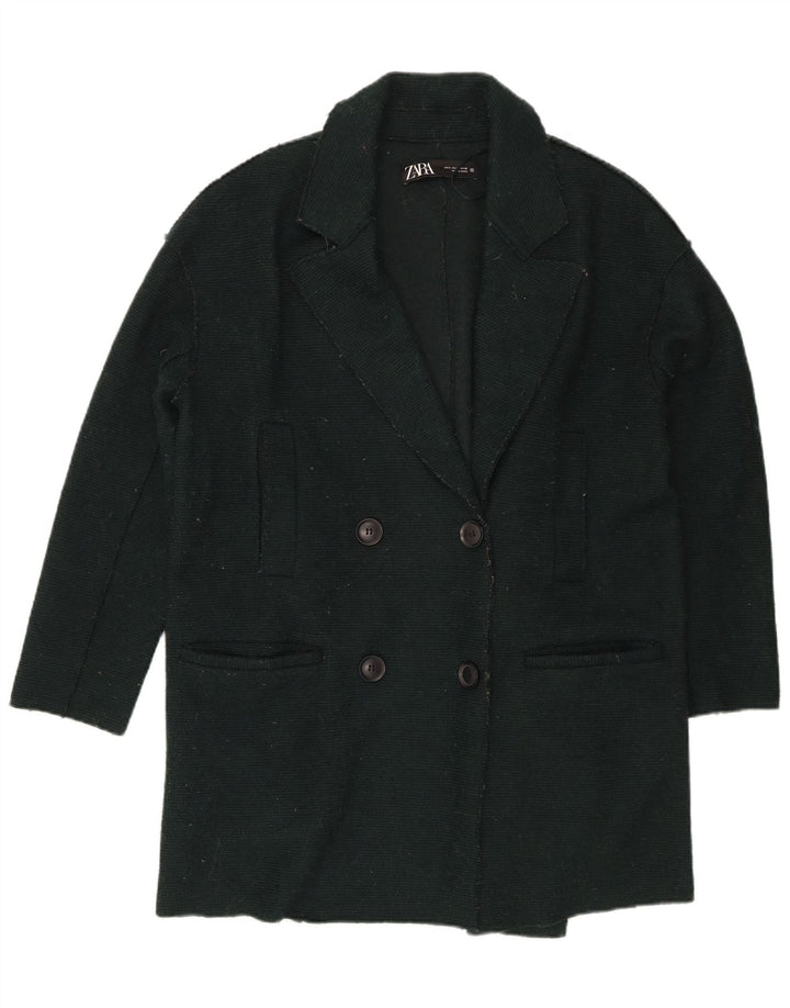 Palton supradimensionat pentru femei Zara UK 10 Poliester verde mic