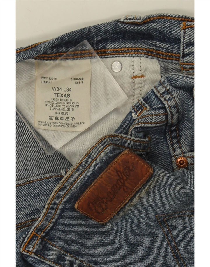 Blugi drepte pentru bărbați Wrangler Texas W34 L29 Bumbac albastru