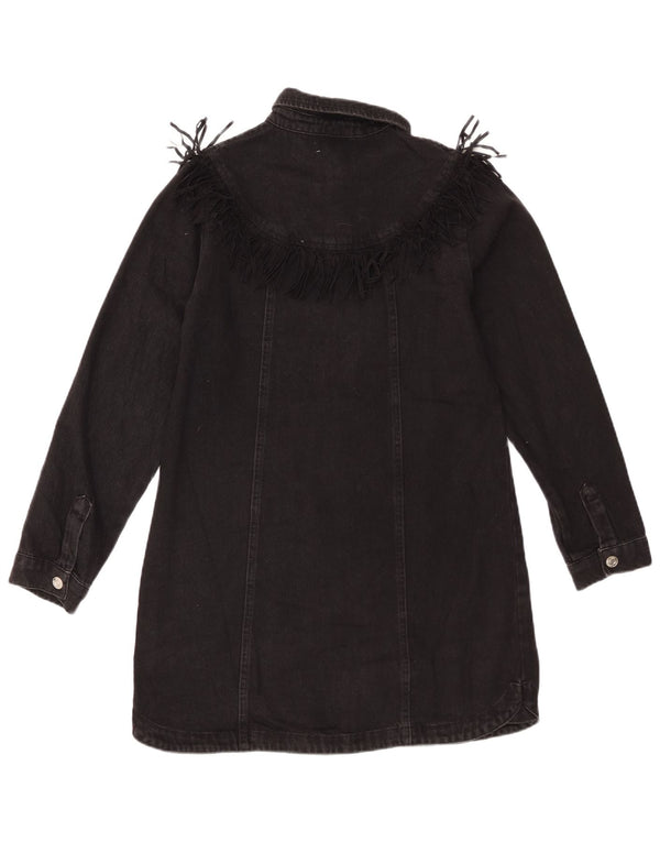Rochie Camasa Denim Zara Fete 13-14 Ani Bumbac Negru