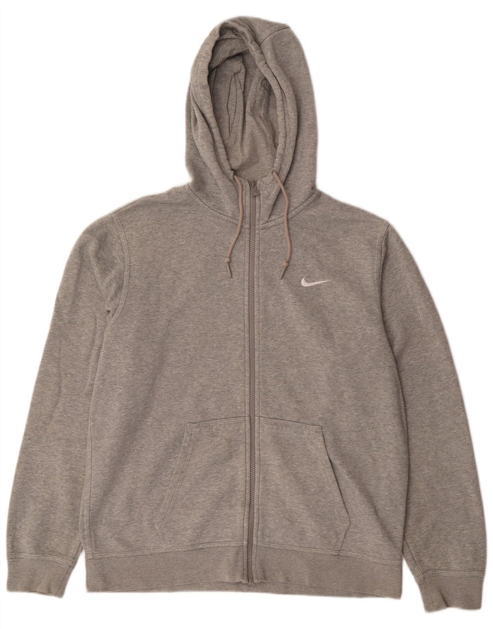 Pulover NIKE pentru bărbați, cu fermoar, bumbac mare, gri