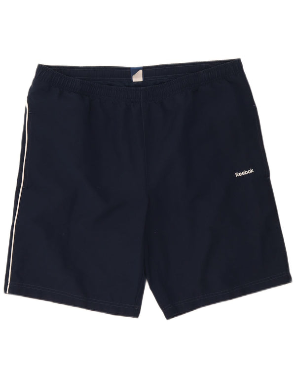 Pantaloni scurți sport Reebok pentru bărbați, mari, albastru, poliester