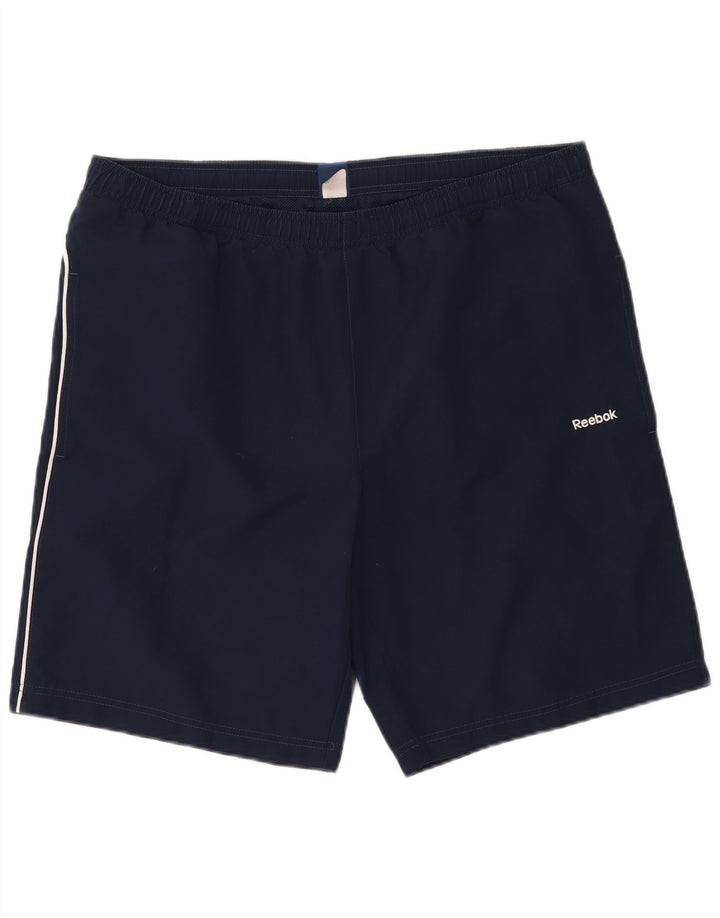 Pantaloni scurți sport Reebok pentru bărbați, mari, albastru, poliester