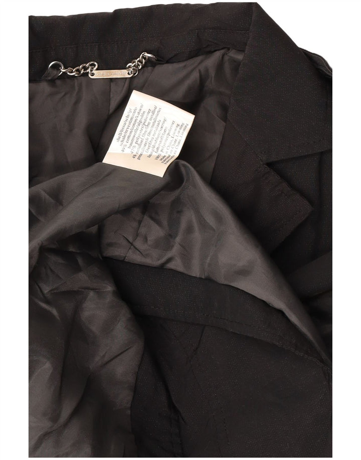 Trenci pentru femei Laura Ashley UK 14 bumbac mediu negru