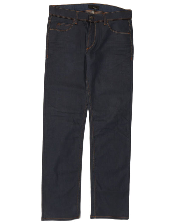 Blugi drepți pentru bărbați Zara EU 42 Mari L32 L32 Bumbac bleumarin