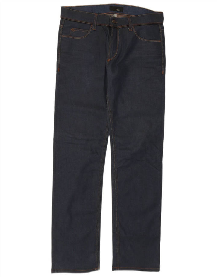 Blugi drepți pentru bărbați Zara EU 42 Mari L32 L32 Bumbac bleumarin