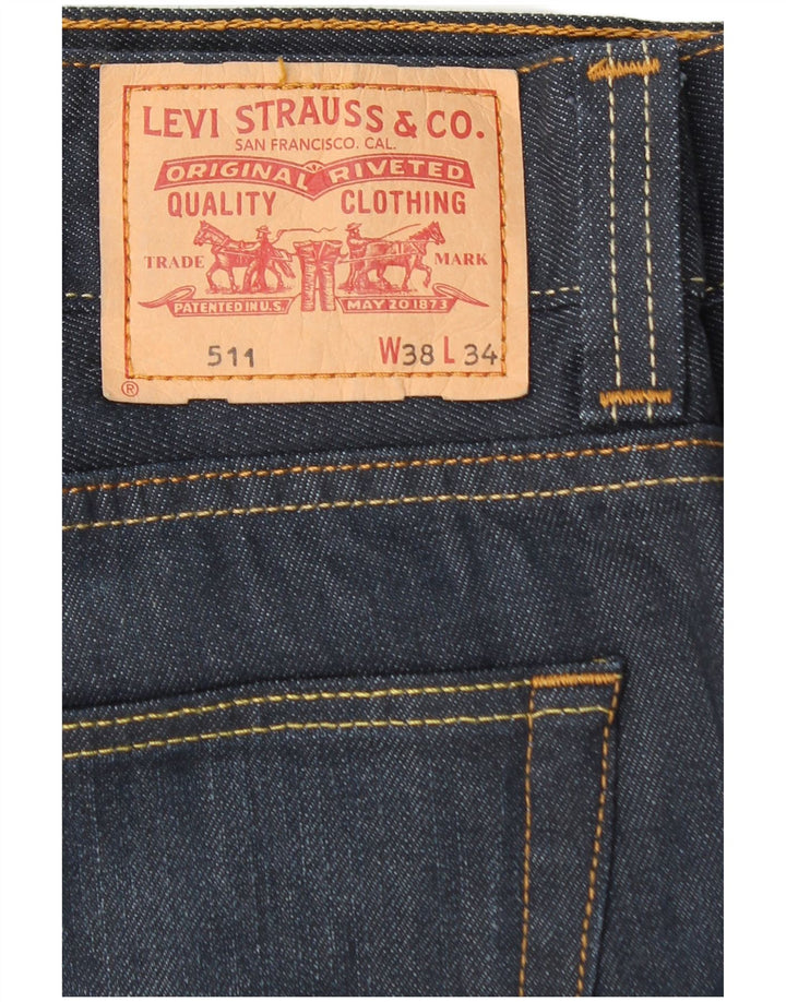 Blugi pentru bărbați Levi's 511 Slim W38 L31 Bumbac bleumarin