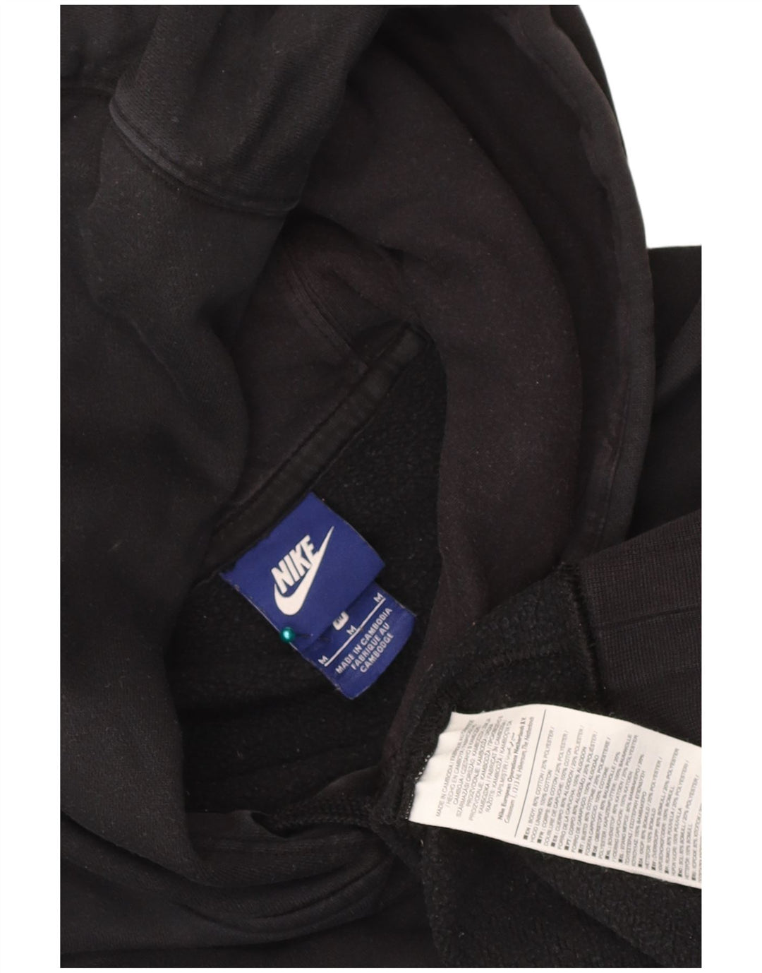 Pulover Nike pentru bărbați, bumbac mediu negru