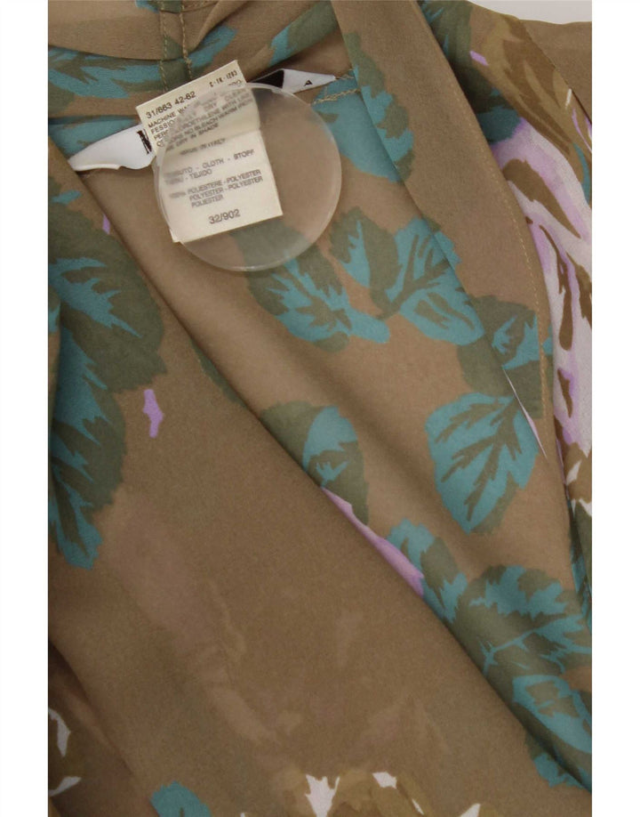 Bluză cu cămașă înfășurată pentru femei Marella UK 12 Maro mediu Poliester floral