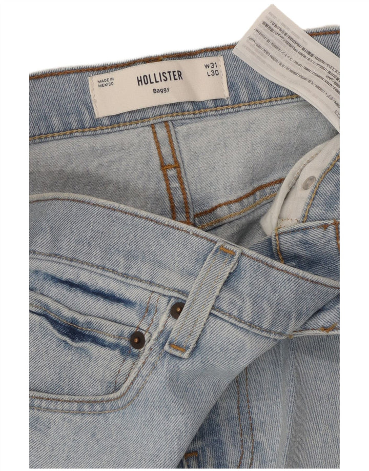 Blugi largi pentru bărbați HOLLISTER W31 L30 bumbac albastru