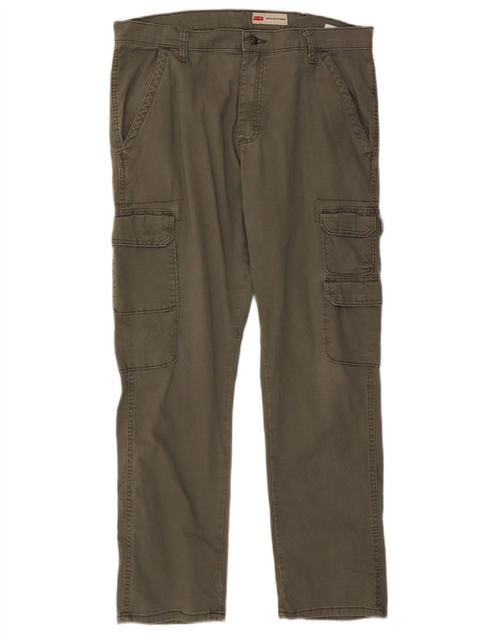 Pantaloni cargo conici pentru bărbați WRANGLER L34 L30 bumbac kaki