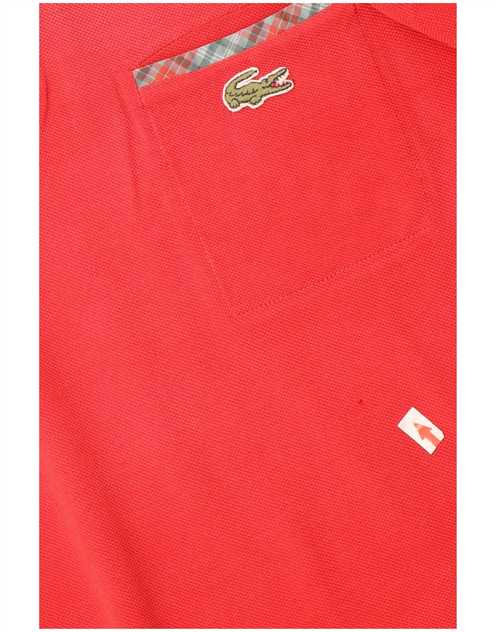 Tricou polo Lacoste pentru bărbați, mărimea 5, bumbac roșu mare