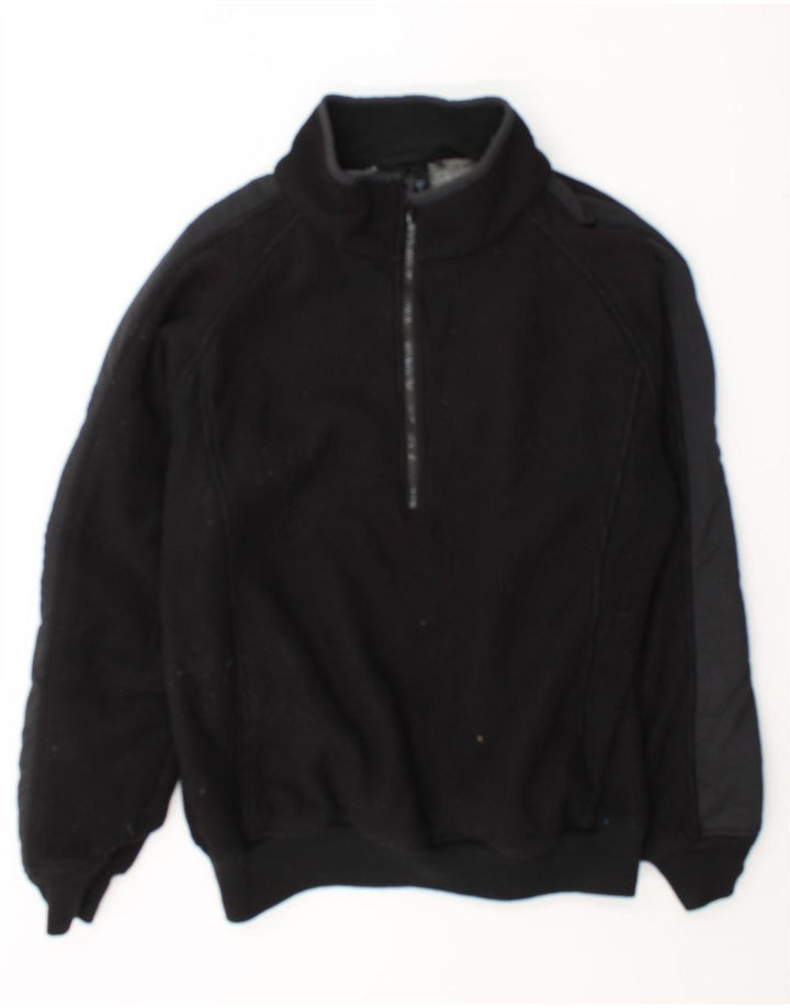 Pulover din lână pentru bărbați Dickies, cu fermoar, XL, poliester negru