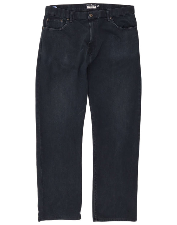 Marks & Spencer Mens Blue Harbour Straight Jeans W36 L31 Navy Blue Cotton