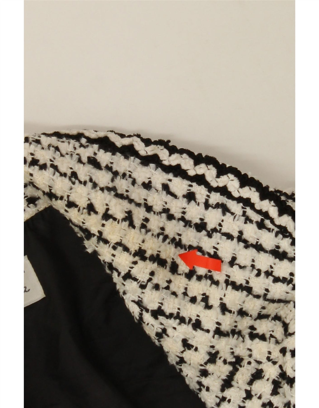 DANIEL & REBECCA Womens Crop Blazer Jacket US 12 Large Black Houndstooth Vintage Daniel & Rebecca and Second-Hand Daniel & Rebecca from Messina Hembry 